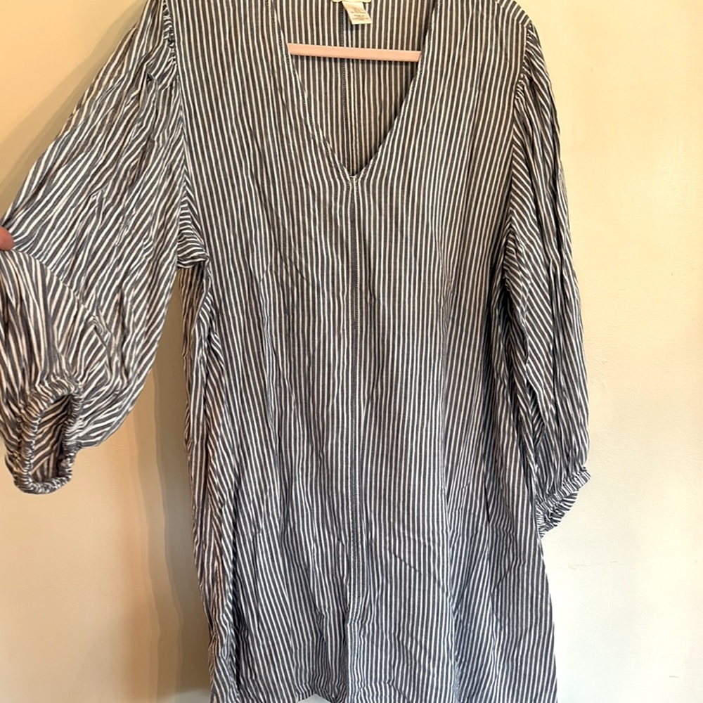 Striped V-Neck Women's Mini Dress